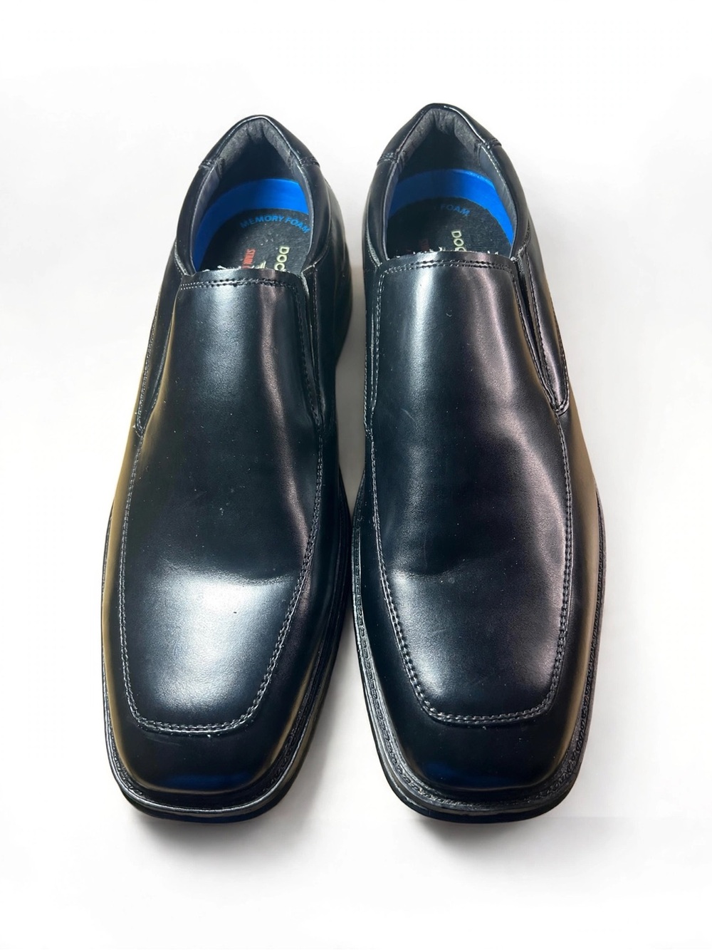 Dockers Men's Black Slip-On Leather Loafers Size 10M